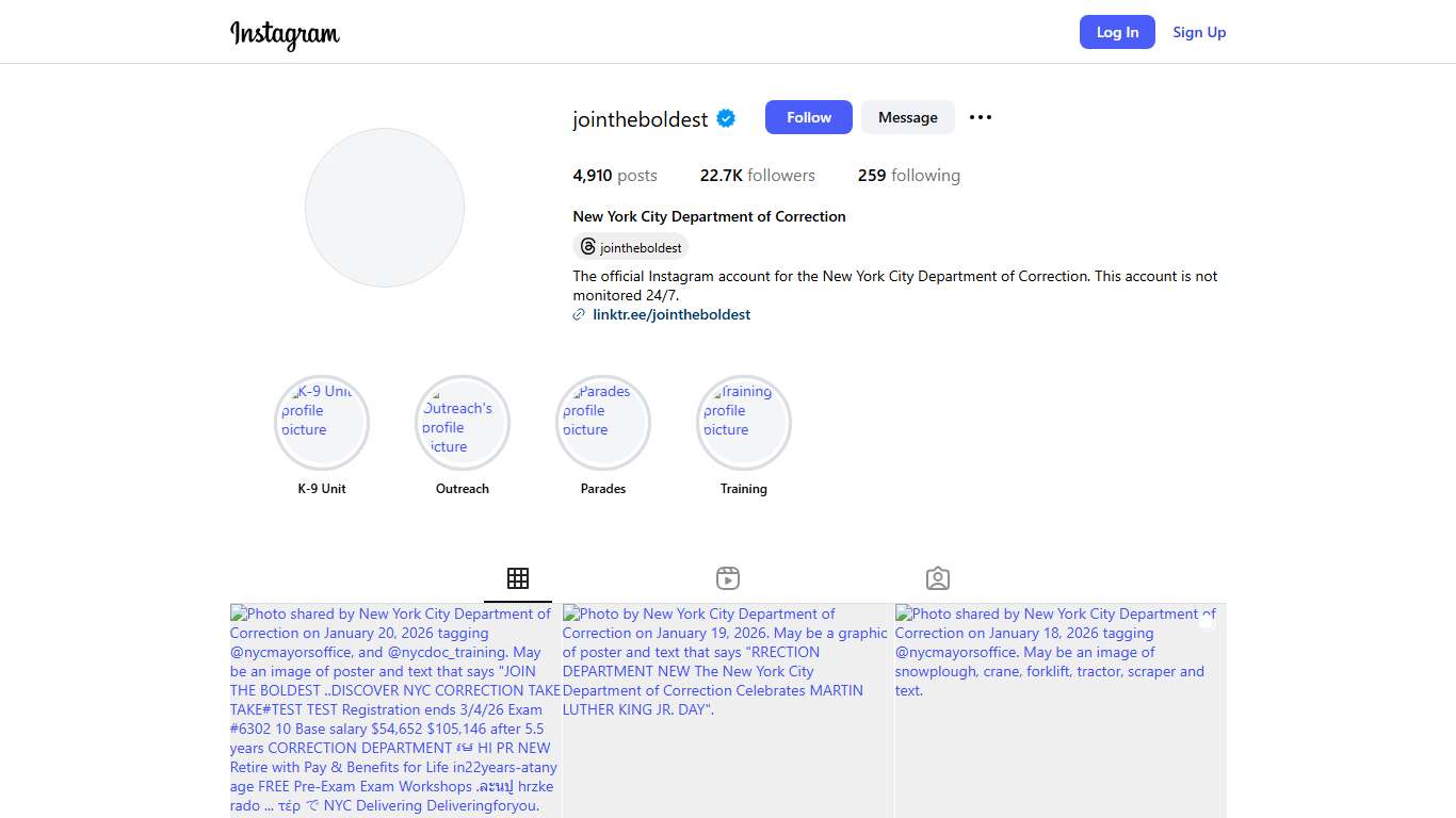 New York City Department of Correction (@jointheboldest) • Instagram photos and videos